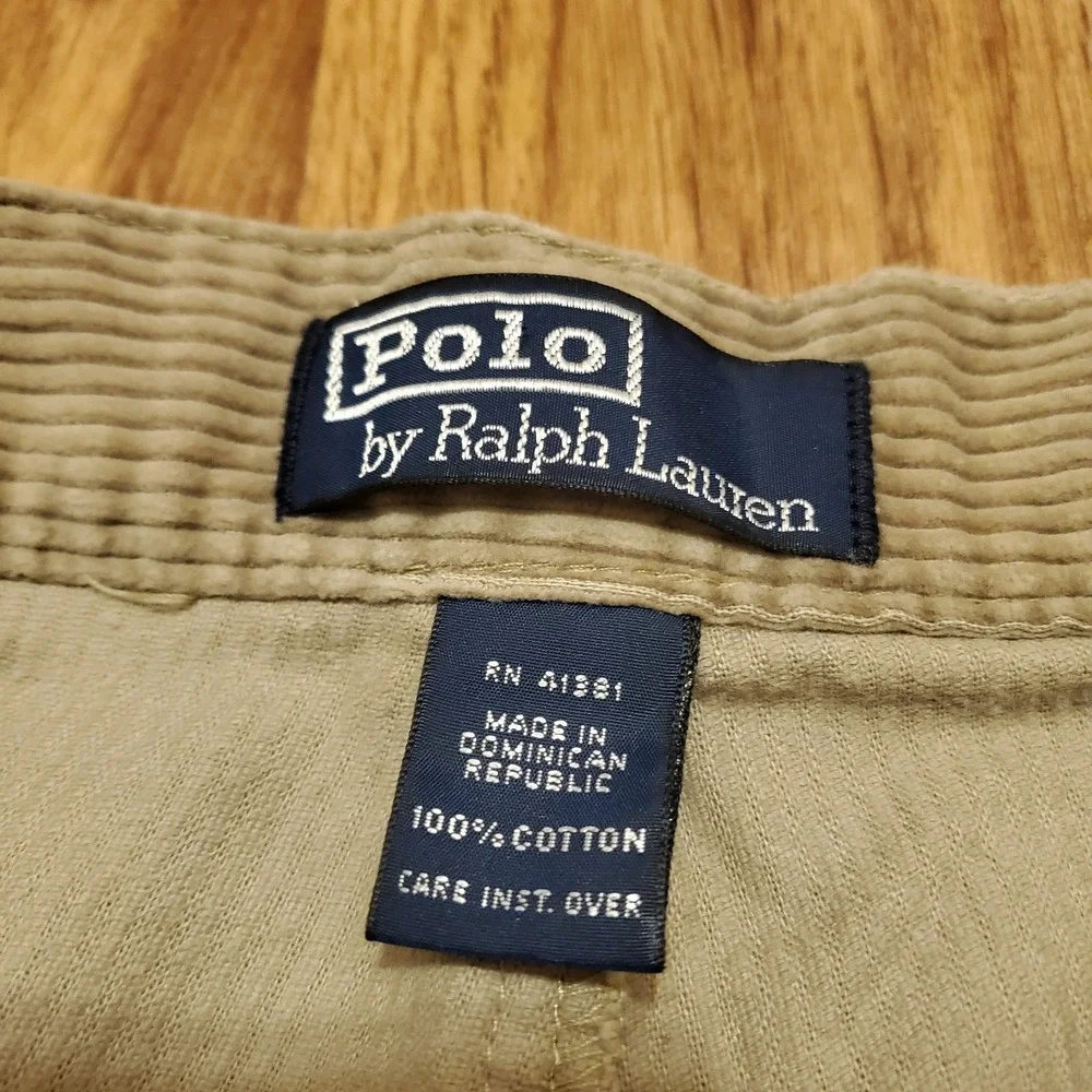 Vintage Polo Corduroy Pants Men 36x34 Brown‎ Pleated Straight Fit Baggy 90s